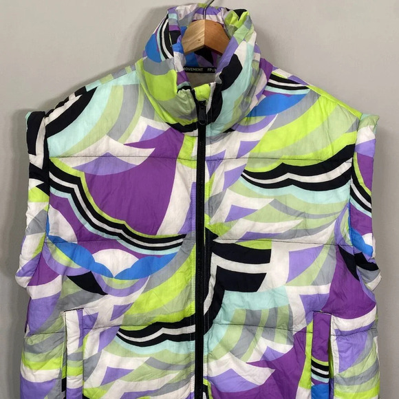 NWOT Free People FP Movement In A Bubble Patterned Puffer Vest Women's XS Active - Picture 7 of 16